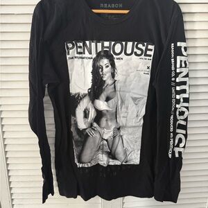 Reason penthouse magazine Black Graphic Tee